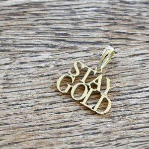 レタリング ネックレス Lettering Pendant STAY GOLD - Bullion