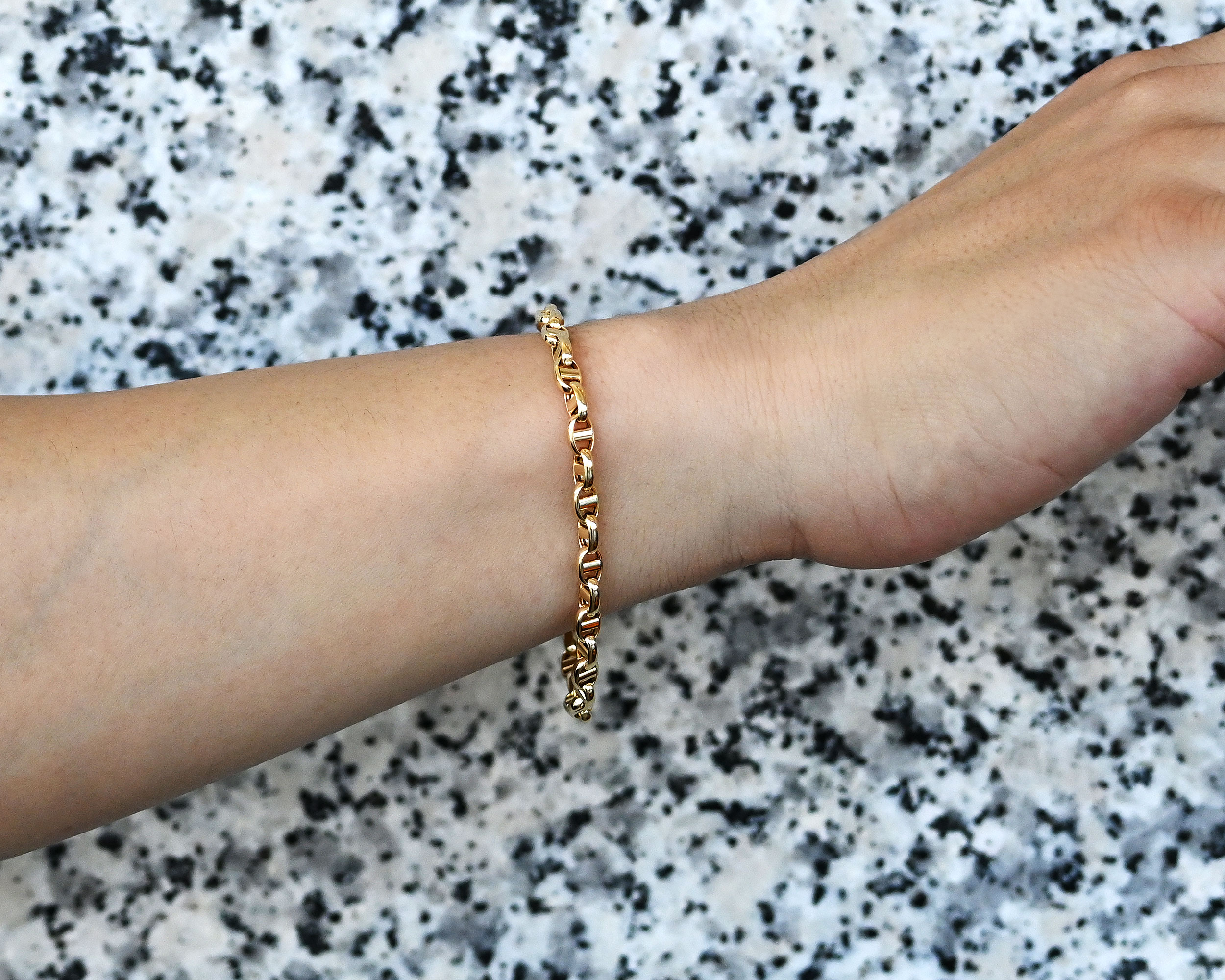 K18アンカーチェーンブレスレット4.3mm18cm23