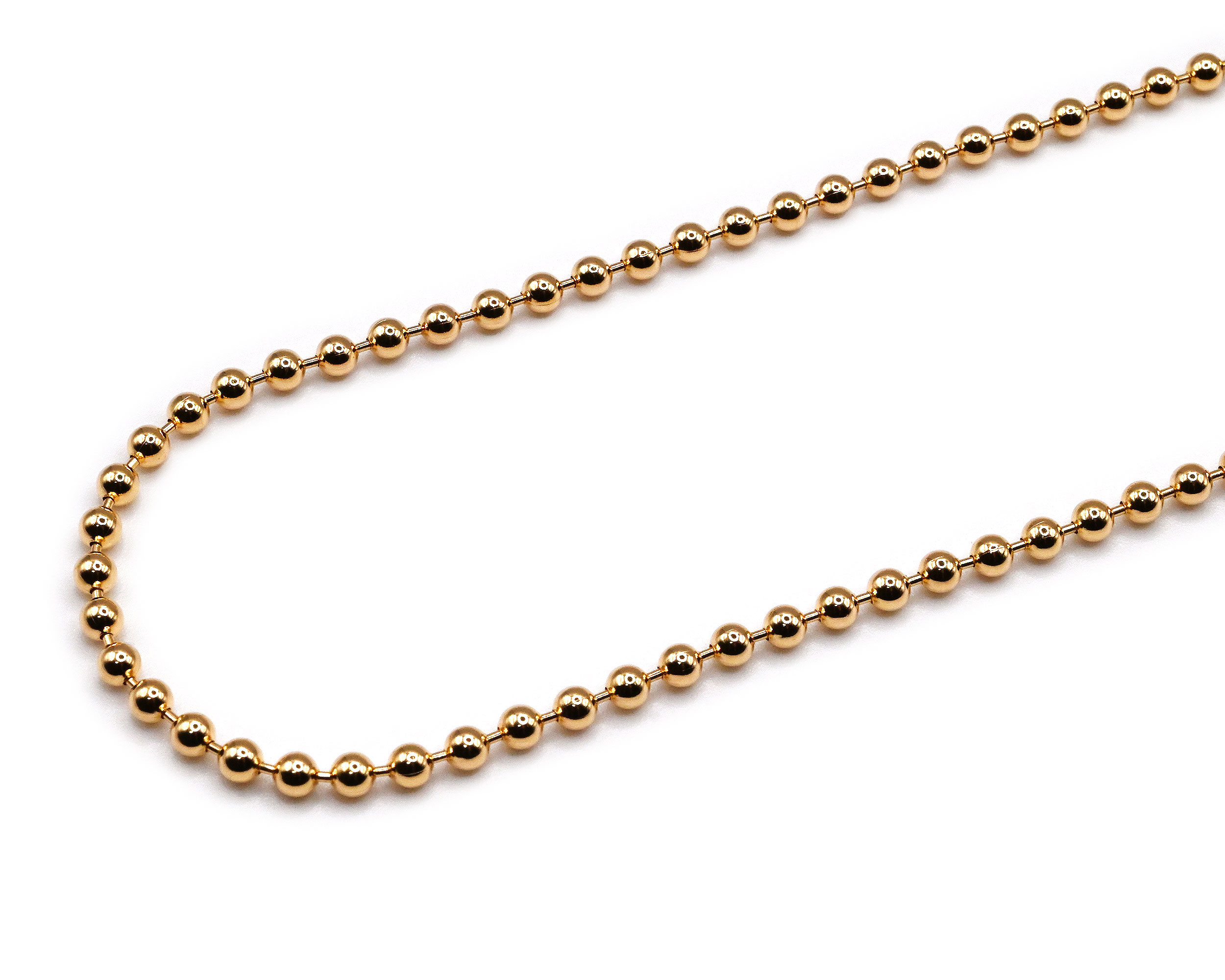 K18-ボールチェーンネックレス3mm17