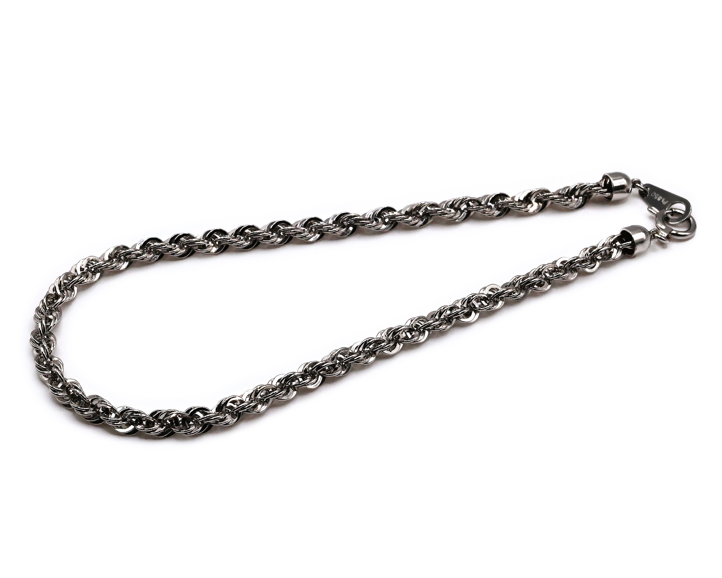 Pt850パイプロープアンクレット幅4.0mm長さ24cm21