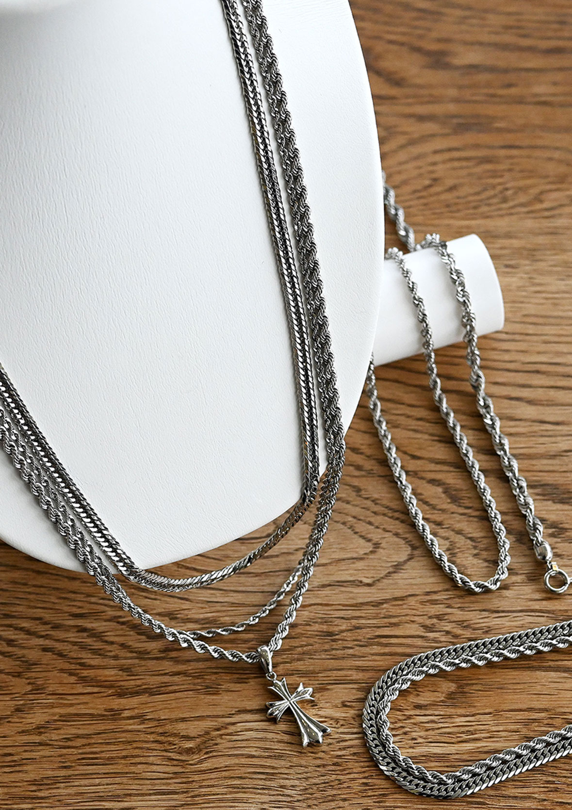 パイプロープチェーン K18/Pt850 コンビパイプロープ ブレスレット