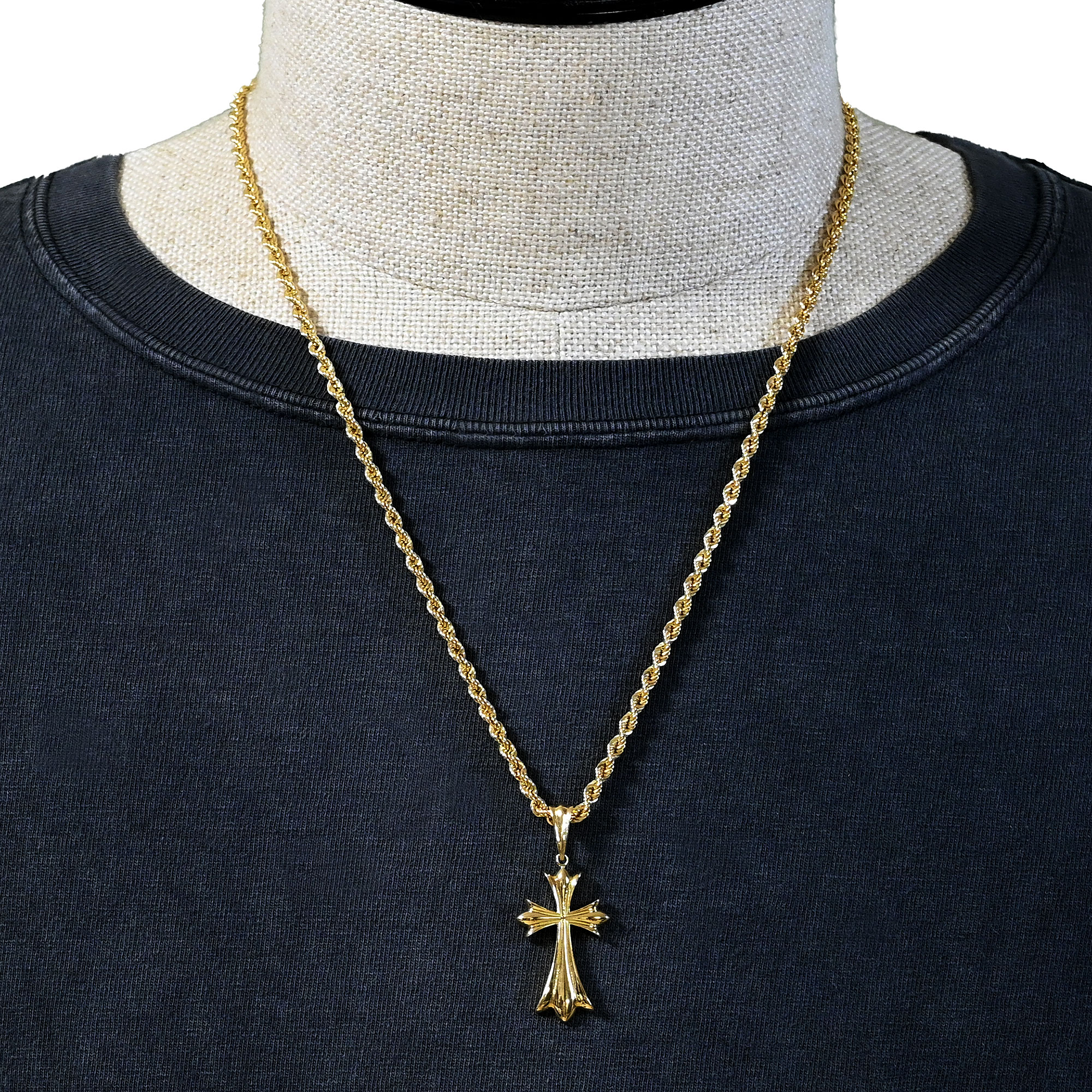 K18パイプロープネックレス【幅3.0mm55cm】5