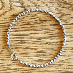 Pt850 プラチナ ミラーカットボールブレスレット 【幅3.0mm×長さ18cm