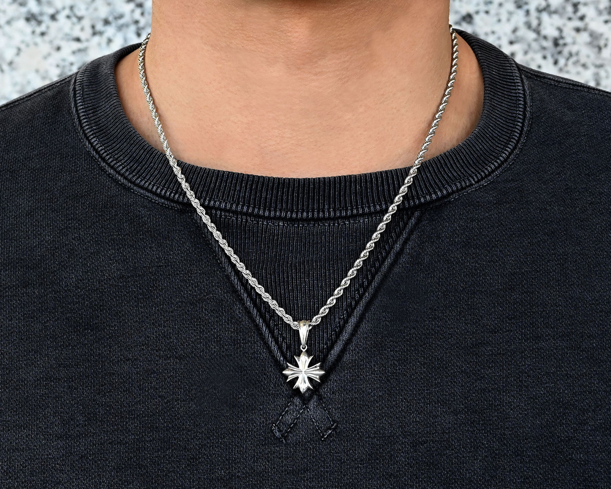 Pt900-ミニクロスペンダント30