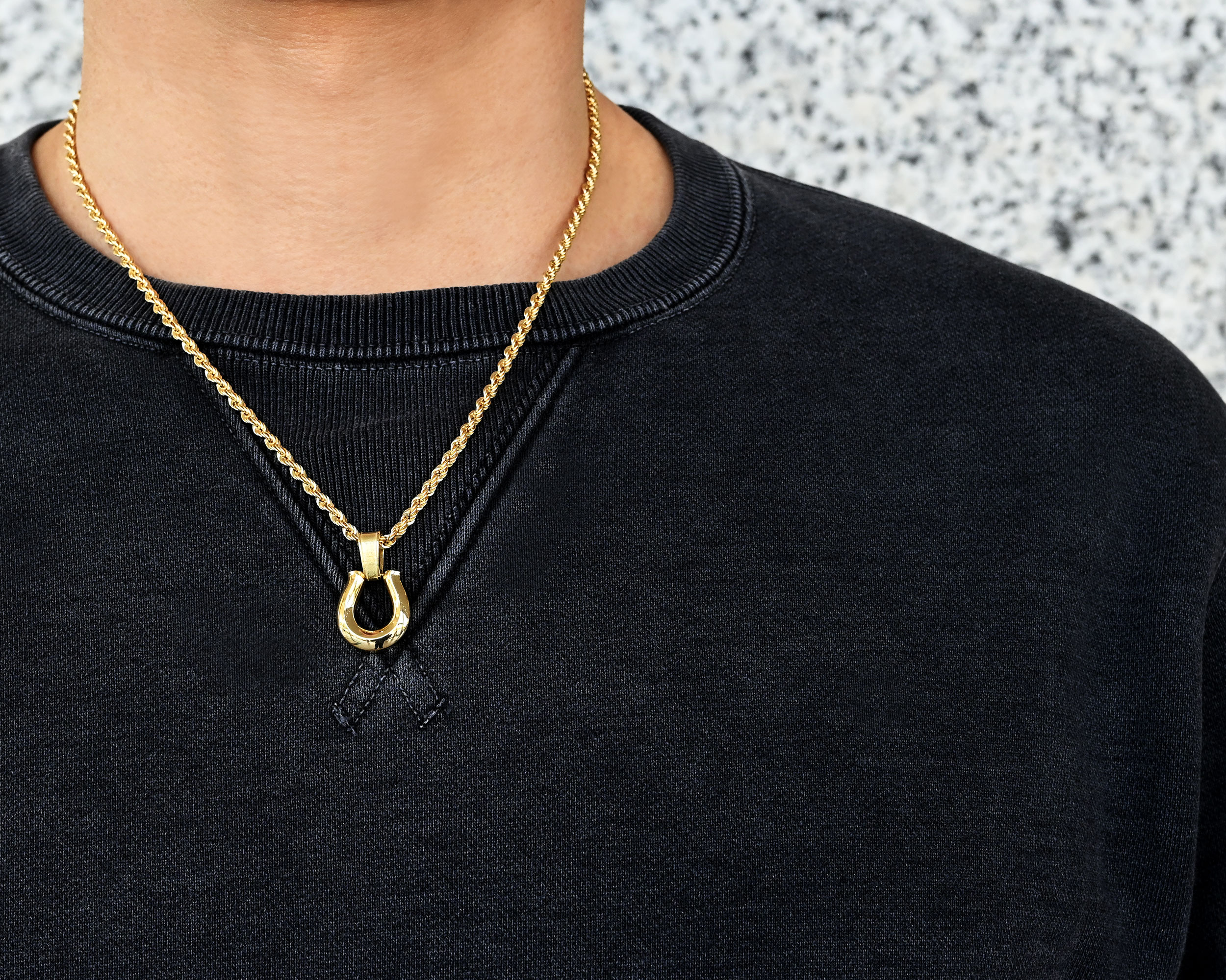 K18ホースシューペンダント50