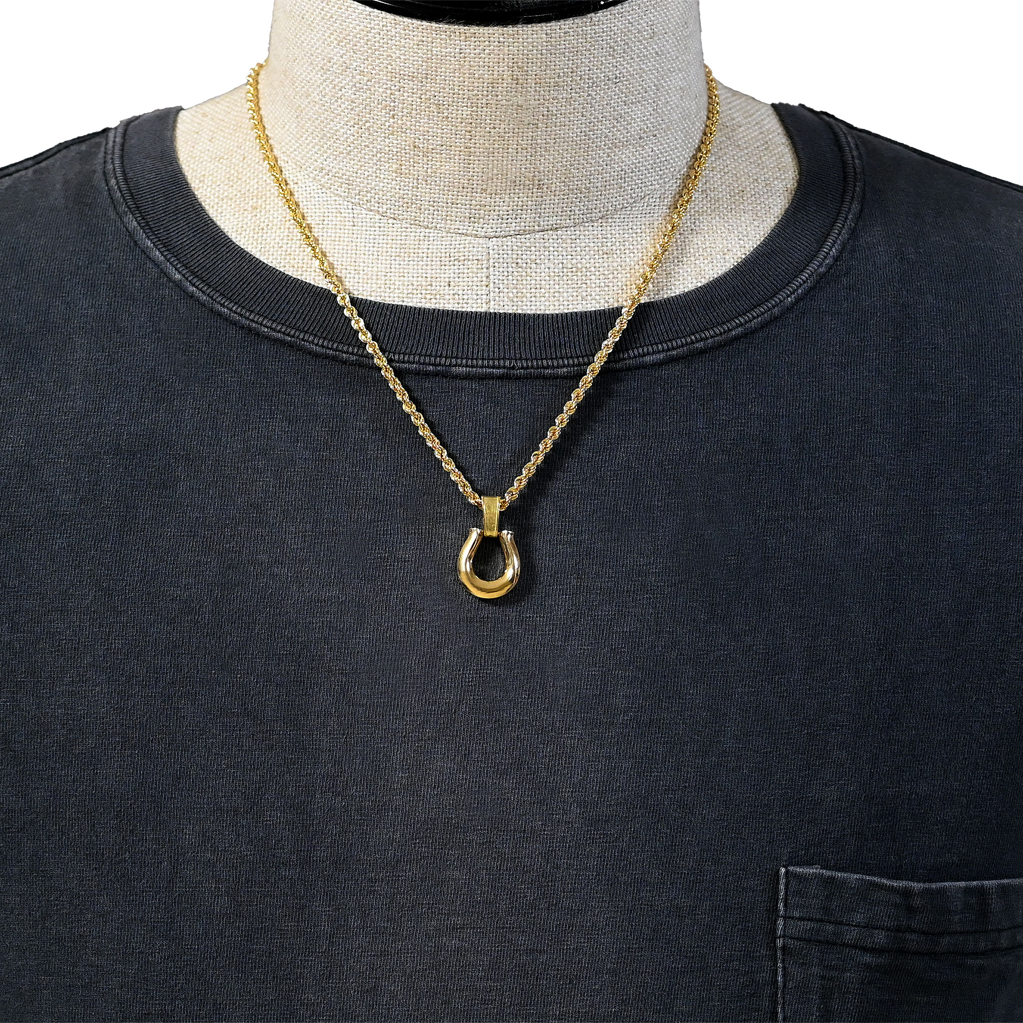 K18ホースシューペンダント45