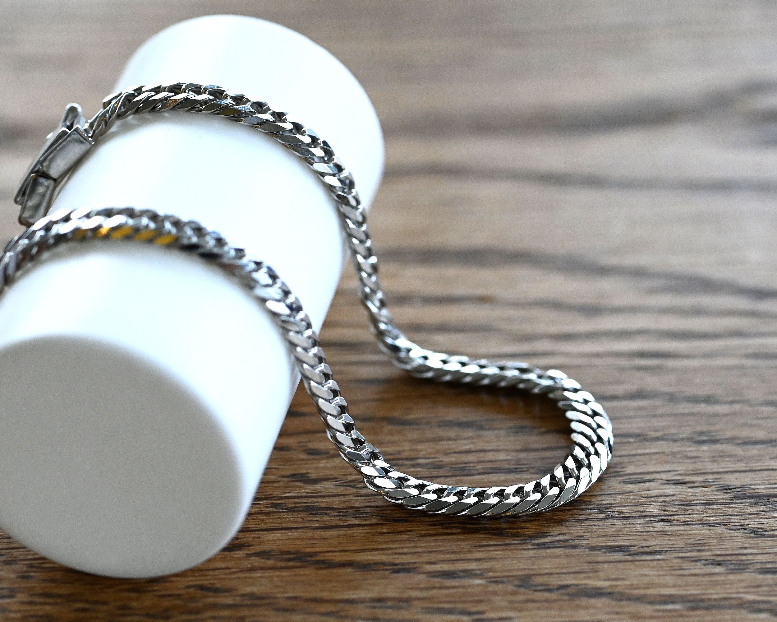 Pt850喜平ブレスレット6面ダブル10g18cm9