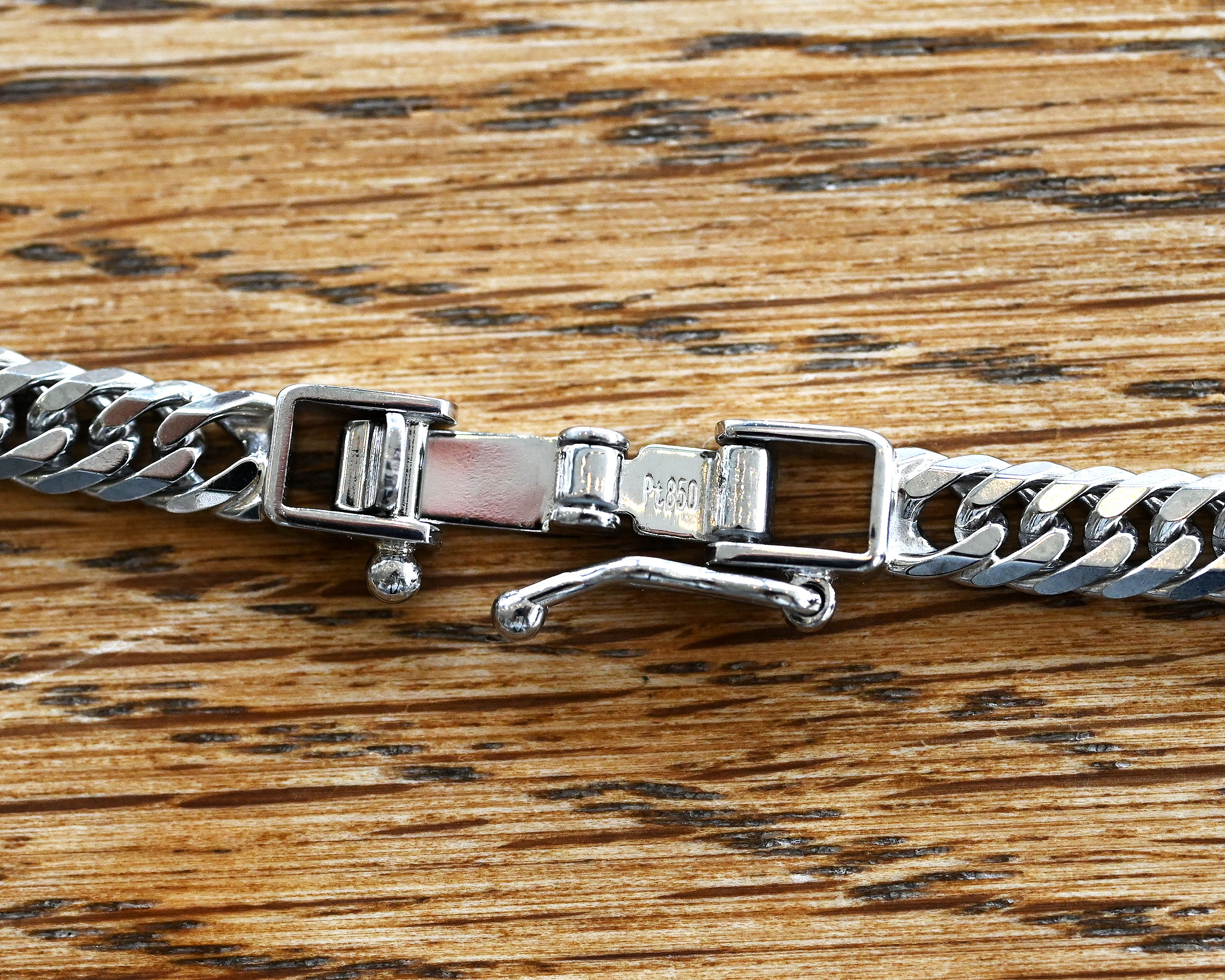 Pt850喜平ブレスレット6面ダブル10g18cm3