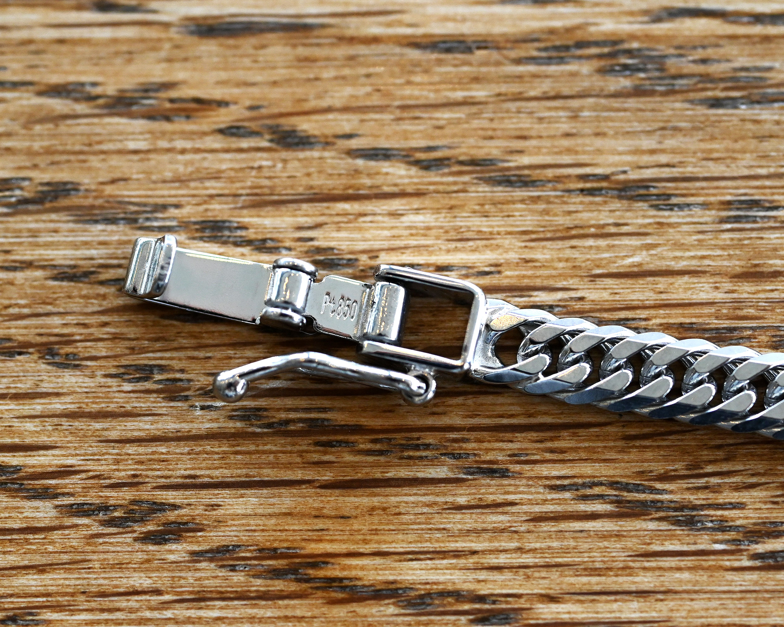 Pt850喜平ブレスレット6面ダブル10g18cm8