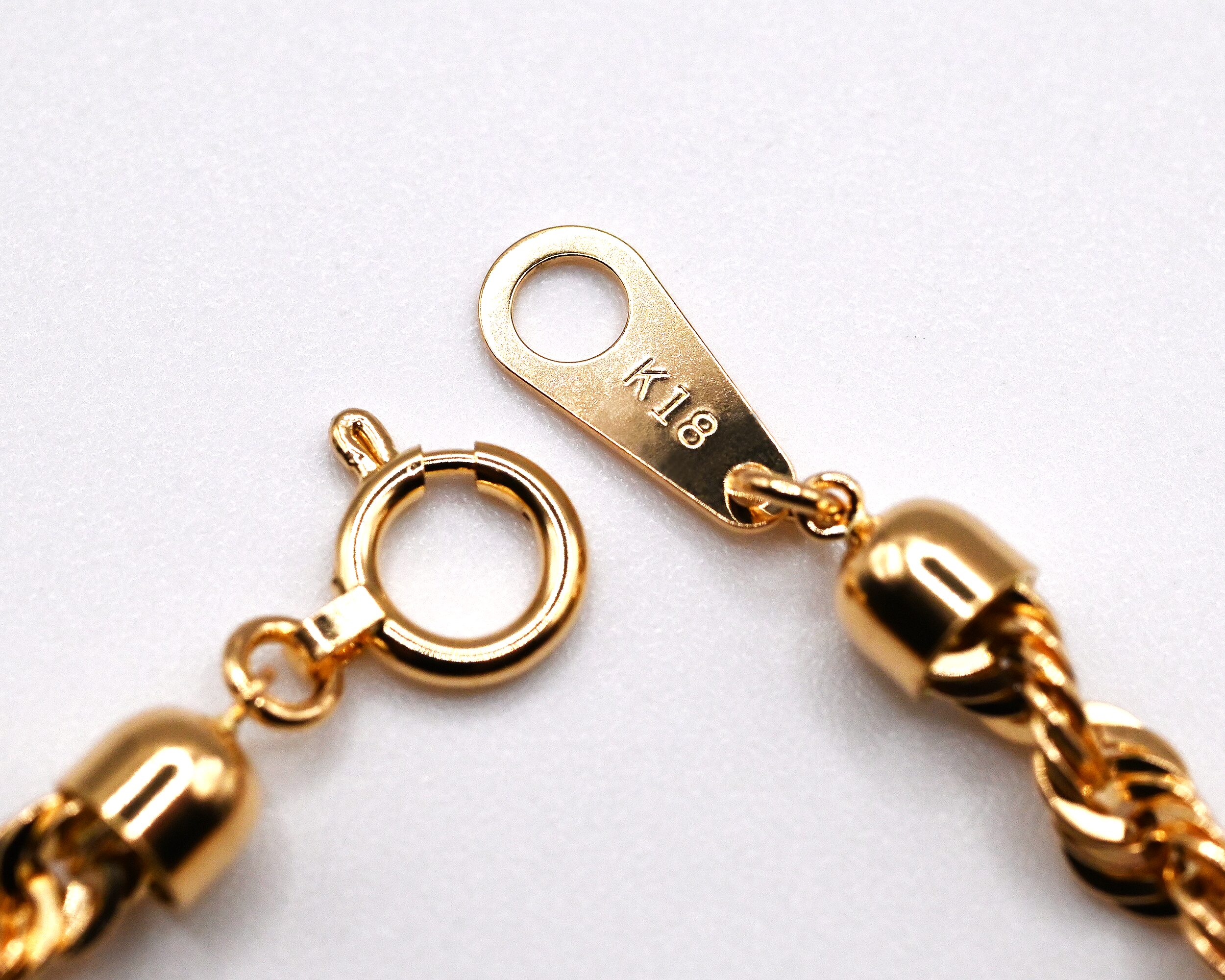 K18パイプロープブレスレット4mm4