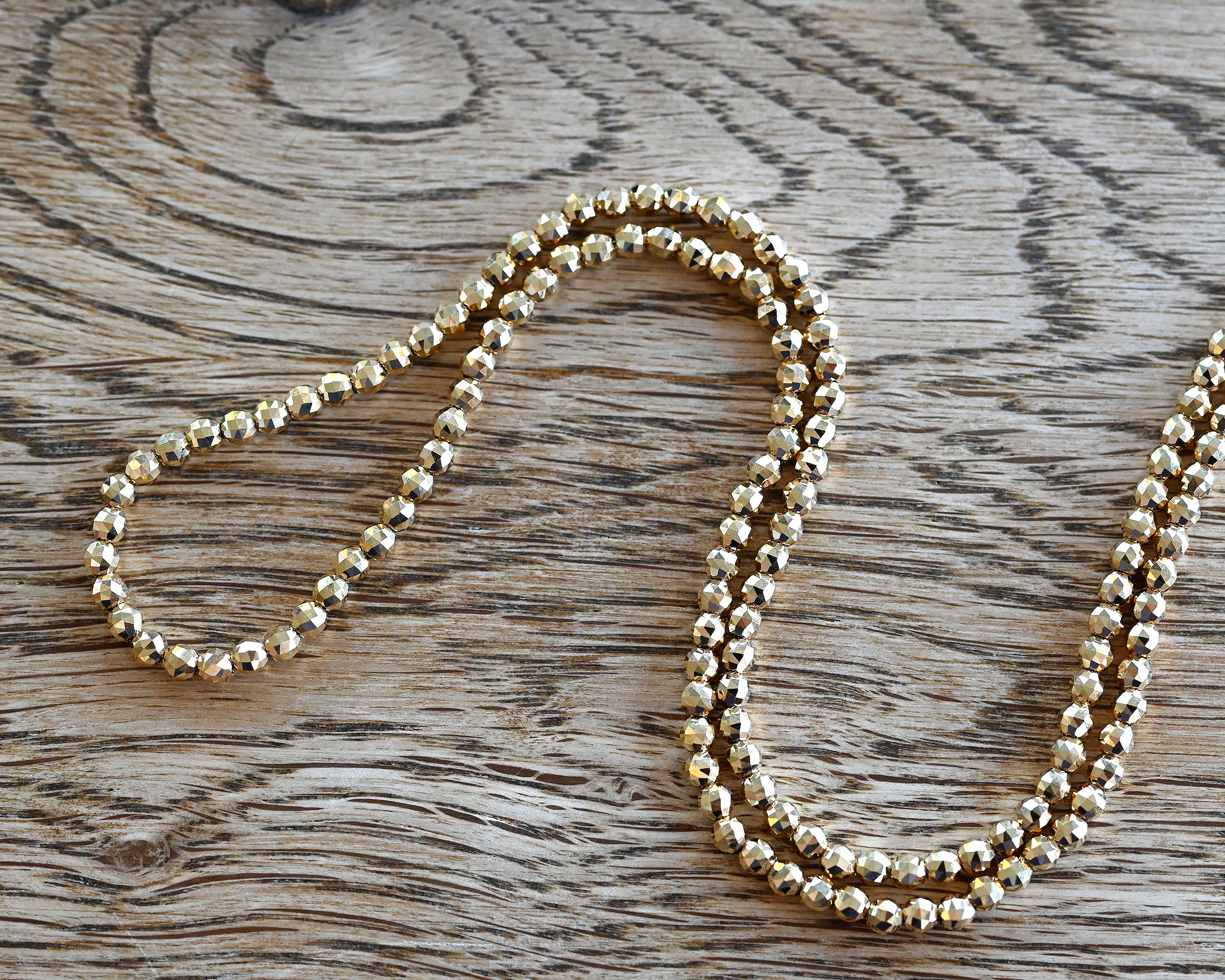K18カットボールチェーンネックレス幅3.0mm