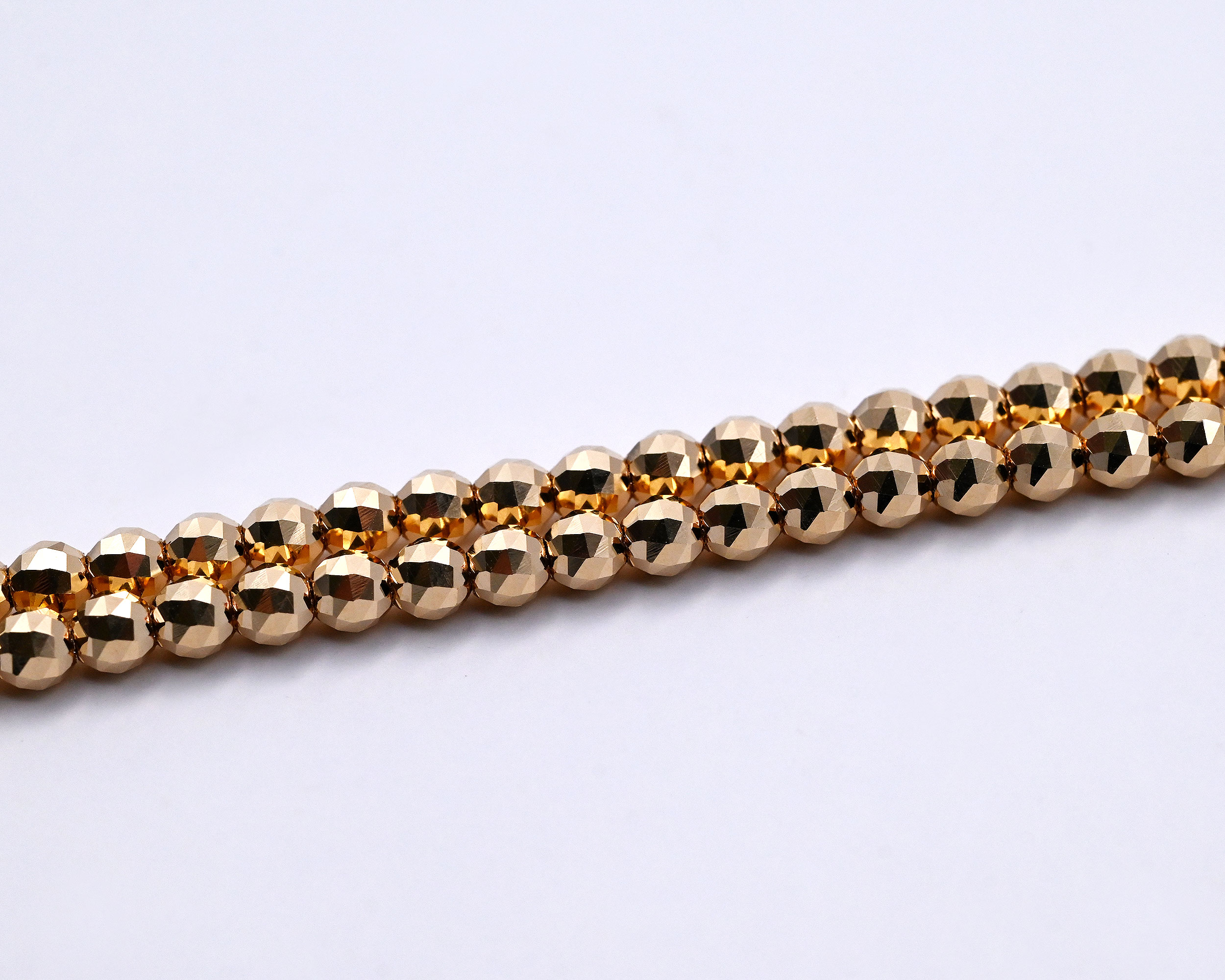K18カットボールチェーンネックレス幅3.0mm18